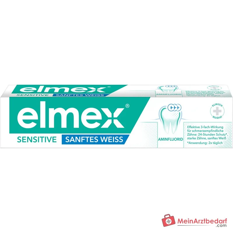 elmex Sensitive plus sanftes Weiß Aminfluorid Zahnpasta, 75 ml