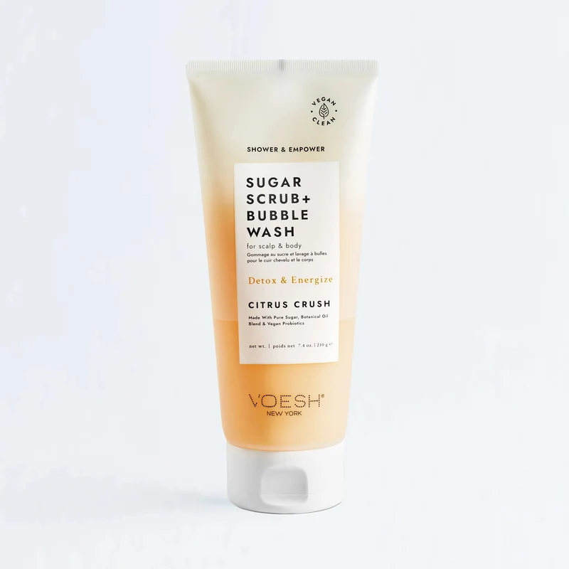 VOESH Sugar Scrub + Bubble Wash For Scalp and Body - Citrus Crush 210g