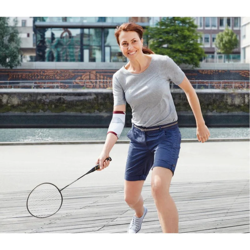 Actimove EpiMotion, Ellenbogenbandage, weiß/grau/rot