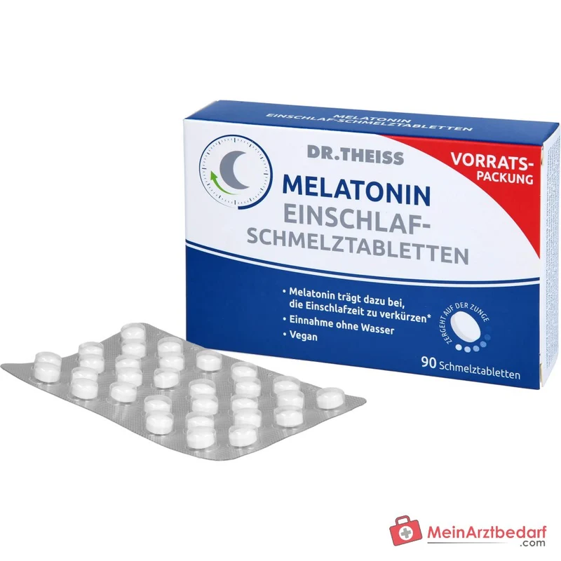 Dr. Theiss Melatonin Einschlaf-Schmelztabletten 1 mg, 90 St.