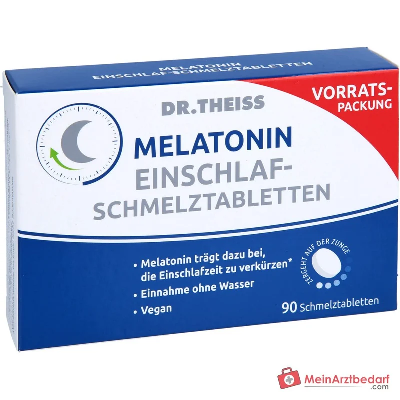 Dr. Theiss Melatonin Einschlaf-Schmelztabletten 1 mg, 90 St.