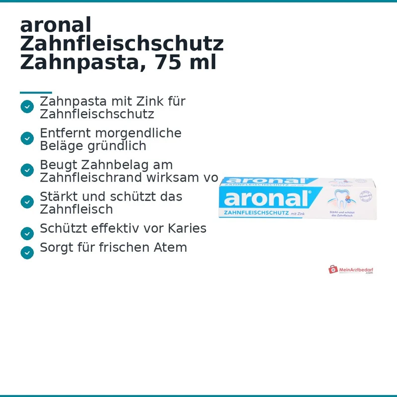 aronal Zahnfleischschutz Zahnpasta mit Zink, 75 ml
