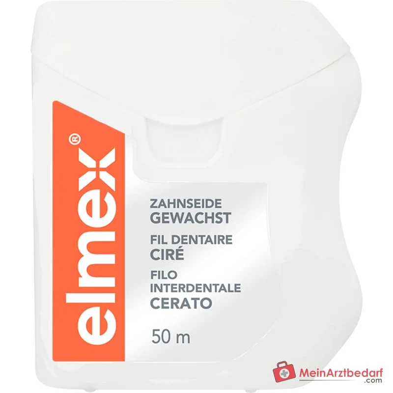 elmex Zahnseide gewachst Aminfluorid Zahnseide, 50 m