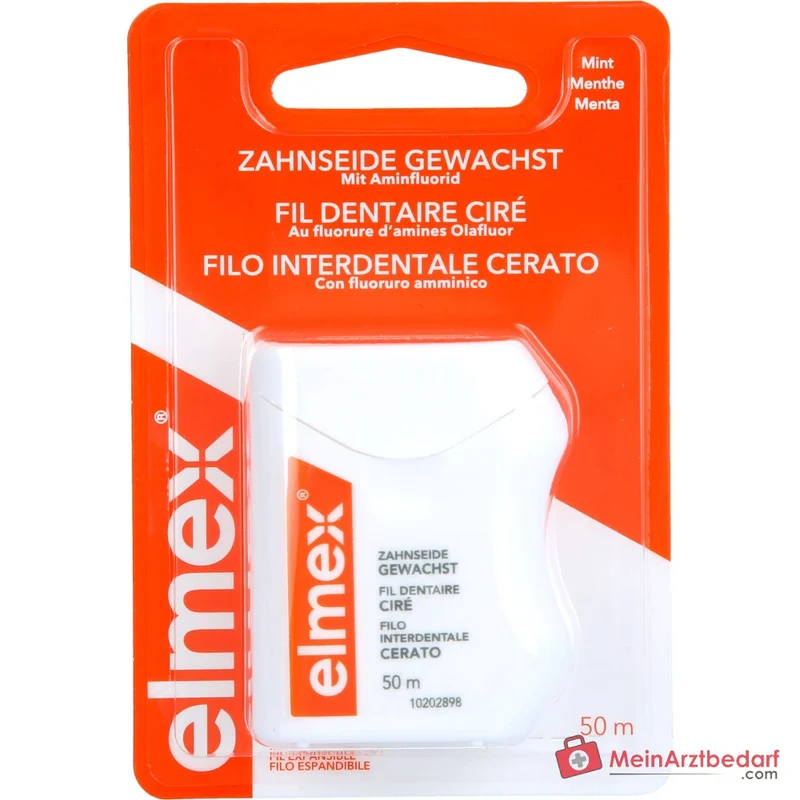 elmex Zahnseide gewachst Aminfluorid Zahnseide, 50 m