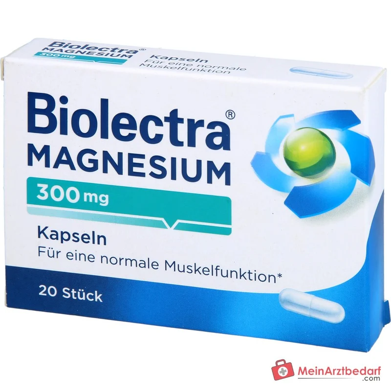 Biolectra Magnesium 300 Magnesiumoxid Kapseln, 20 St.