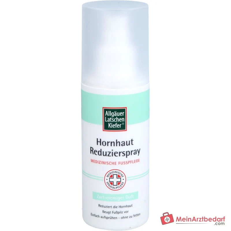 Allgäuer Latschenkiefer Hornhaut Reduzierspray Fruchtsäurekomplex / Panthenol / Glycerin / Latschenkiefernöl / Weidenrindenextrakt Spray, 150 ml