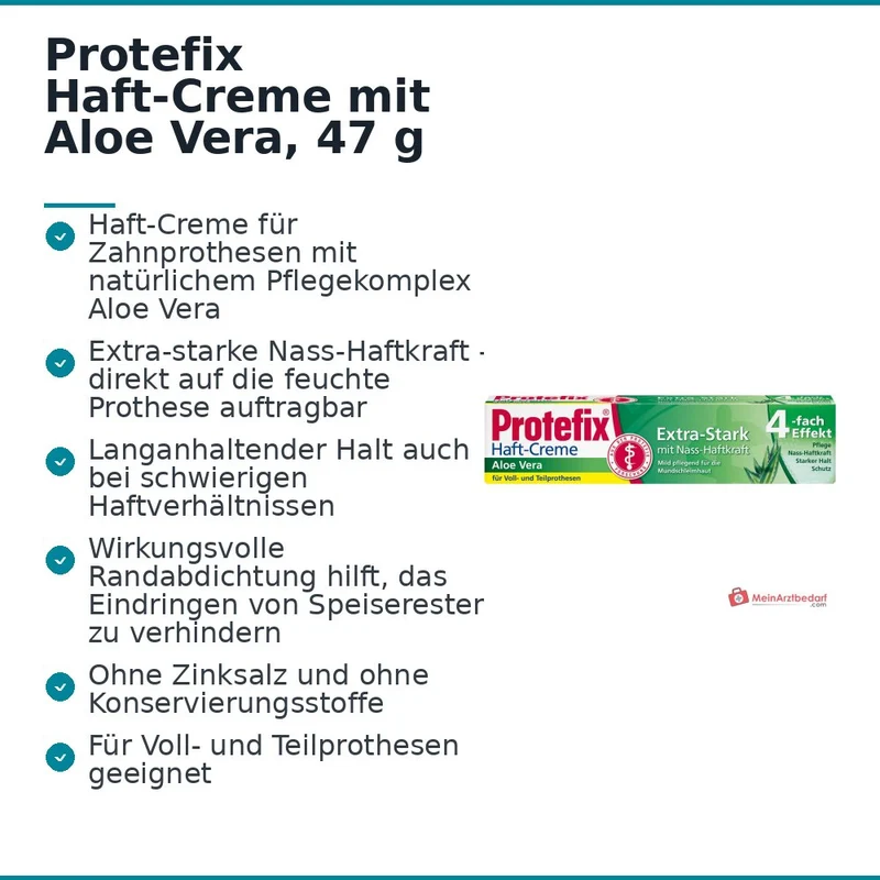 Protefix Haft-Creme mit Aloe Vera, 47 g