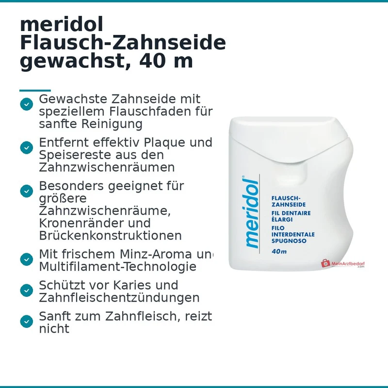 meridol Flausch-Zahnseide gewachst, 40 m