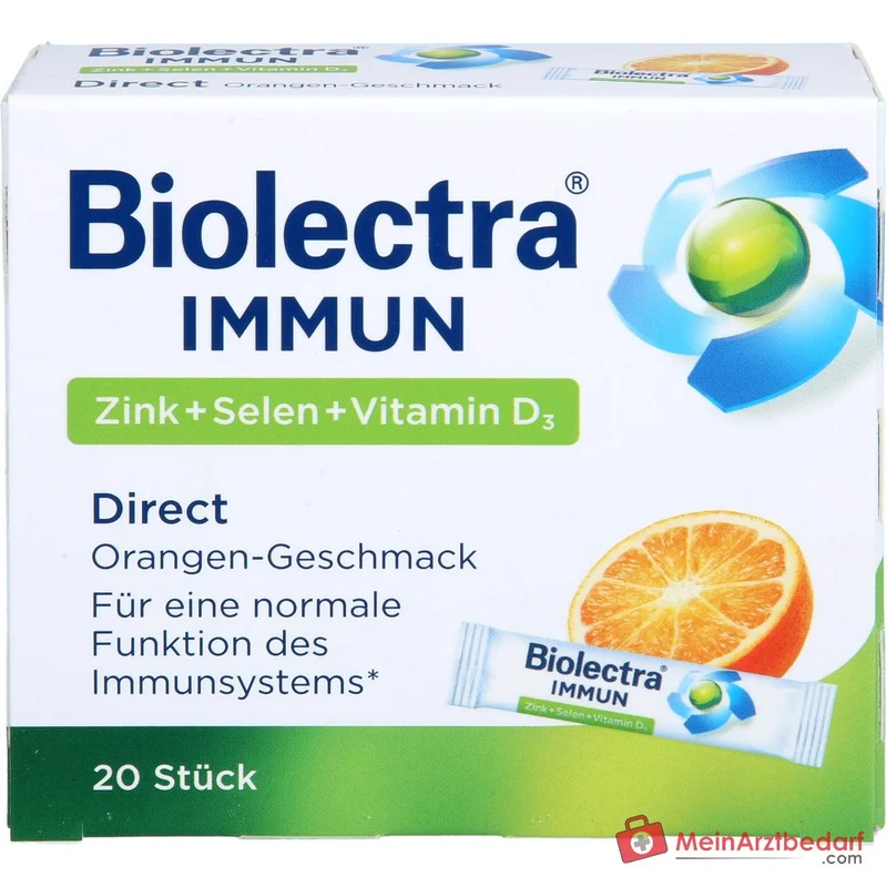 Hermes Arzneimittel Biolectra Immun Direct Zink / Selen / Vitamin D3 / Histidin Micro-Pellets, 20 Sticks