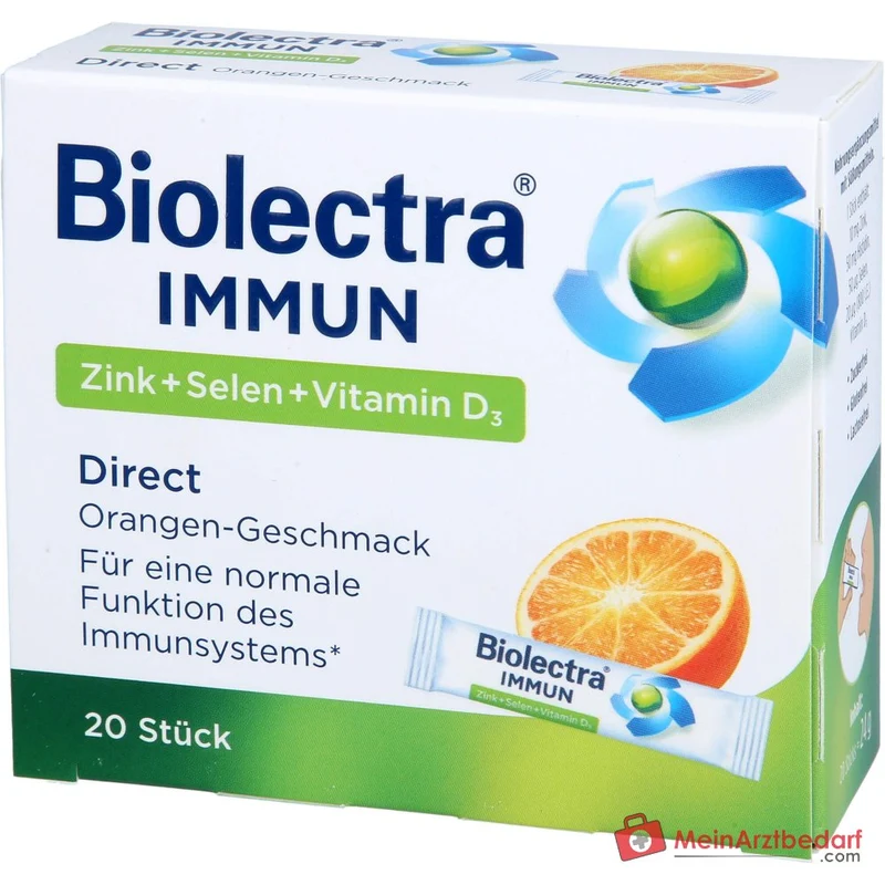 Hermes Arzneimittel Biolectra Immun Direct Zink / Selen / Vitamin D3 / Histidin Micro-Pellets, 20 Sticks