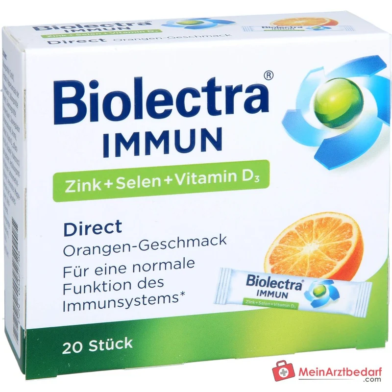 Hermes Arzneimittel Biolectra Immun Direct Zink / Selen / Vitamin D3 / Histidin Micro-Pellets, 20 Sticks