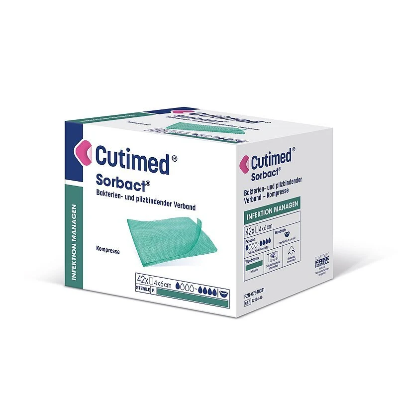 Cutimed Sorbact, Saugkomp.,antimikrobielle Wundauflage,steril