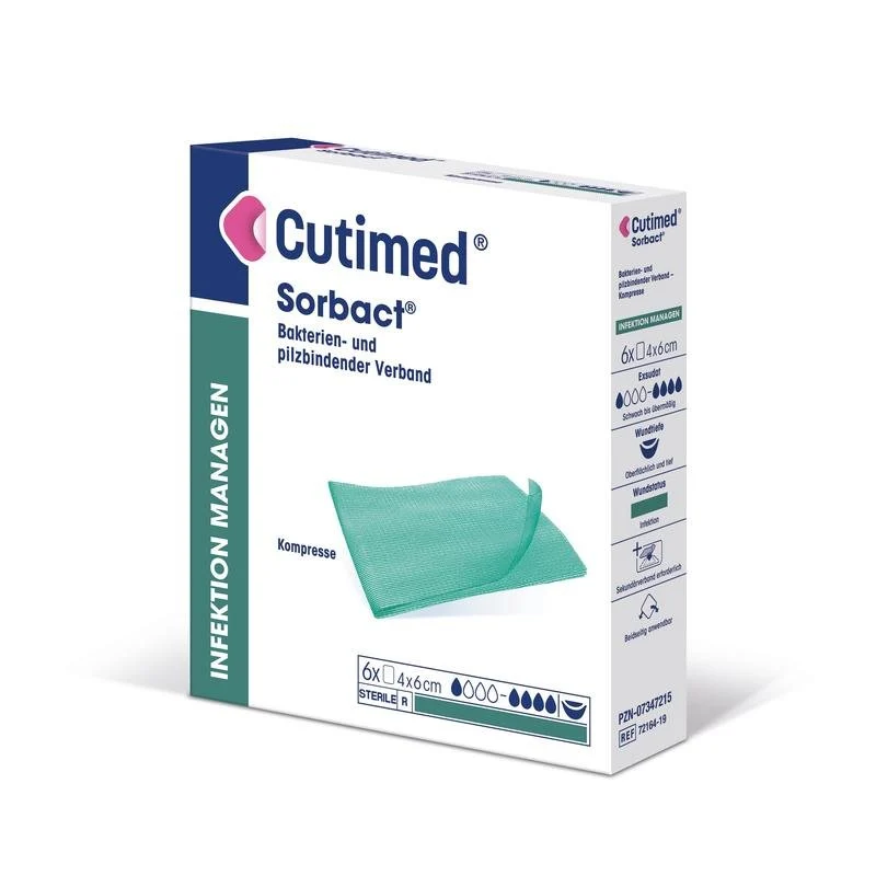 Cutimed Sorbact, Saugkomp.,antimikrobielle Wundauflage,steril