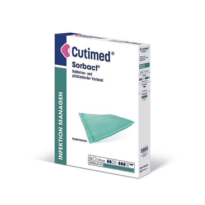 Cutimed Sorbact, Saugkomp.,antimikrobielle Wundauflage,steril