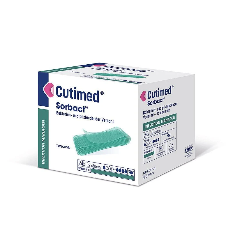 Cutimed Sorbact, Saugkomp.,antimikrobielle Wundauflage,steril