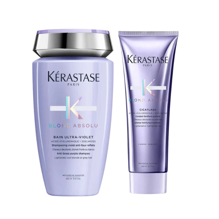 Kérastase Blond Absolu Bain Ultra-Violet Shampoo + Spülung Set 2x250ml
