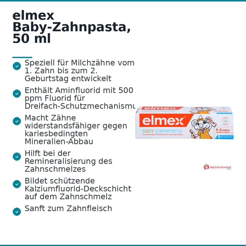 elmex Baby-Zahnpasta Olaflur Zahnpasta, 50 ml