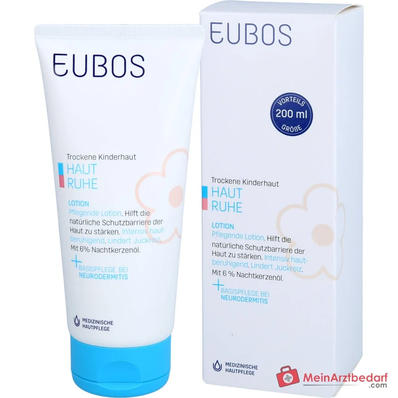 Eubos Haut Ruhe Lotion Nachtkerzenöl / Mandelöl / Jojobaöl / Johanniskraut-Extrakt Lotion, 200 ml