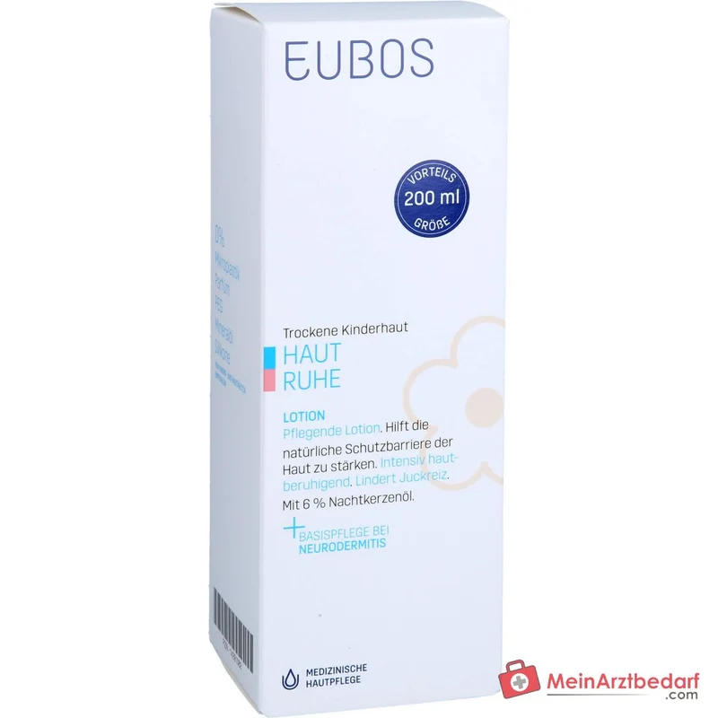 Eubos Haut Ruhe Lotion Nachtkerzenöl / Mandelöl / Jojobaöl / Johanniskraut-Extrakt Lotion, 200 ml