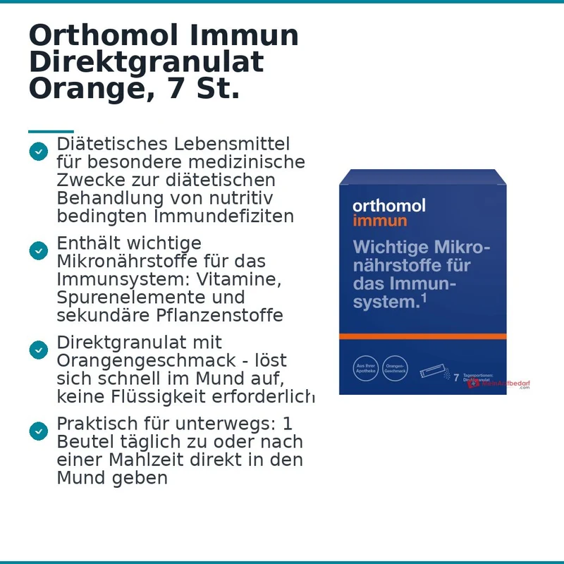 Orthomol Immun Direktgranulat Orange, 7 St.