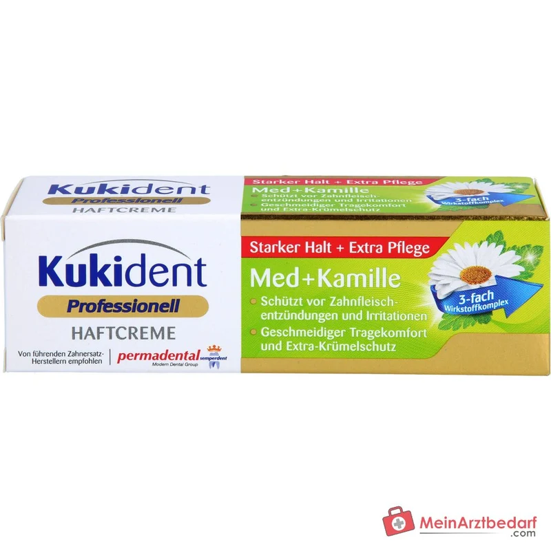Kukident Super-Haftcreme Med Kamille / Minze Creme, 40 g