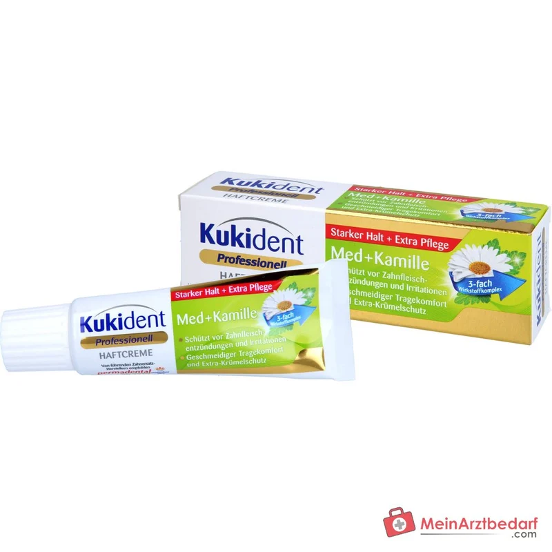 Kukident Super-Haftcreme Med Kamille / Minze Creme, 40 g