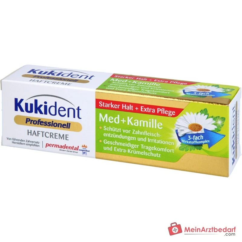 Kukident Super-Haftcreme Med Kamille / Minze Creme, 40 g
