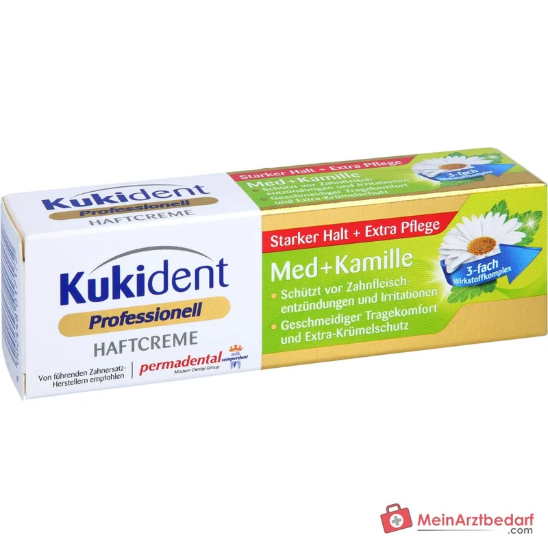 Kukident Super-Haftcreme Med Kamille / Minze Creme, 40 g