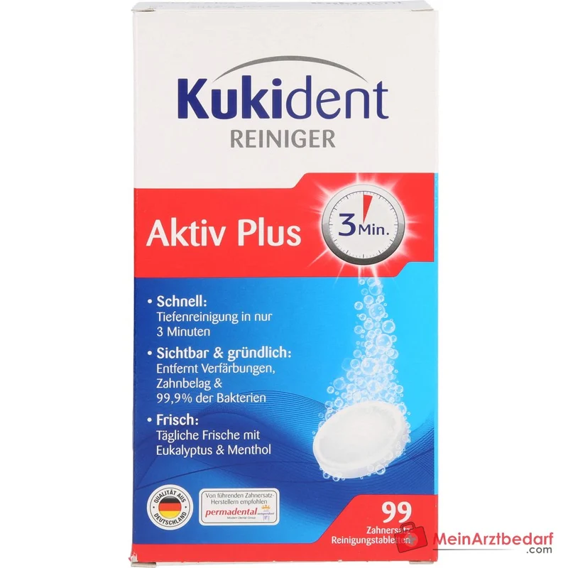 Kukident Aktiv Plus Express Reiniger Tabletten, 99 St.
