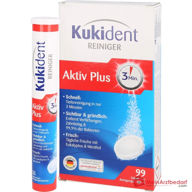 Kukident Aktiv Plus Express Reiniger Tabletten, 99 St.