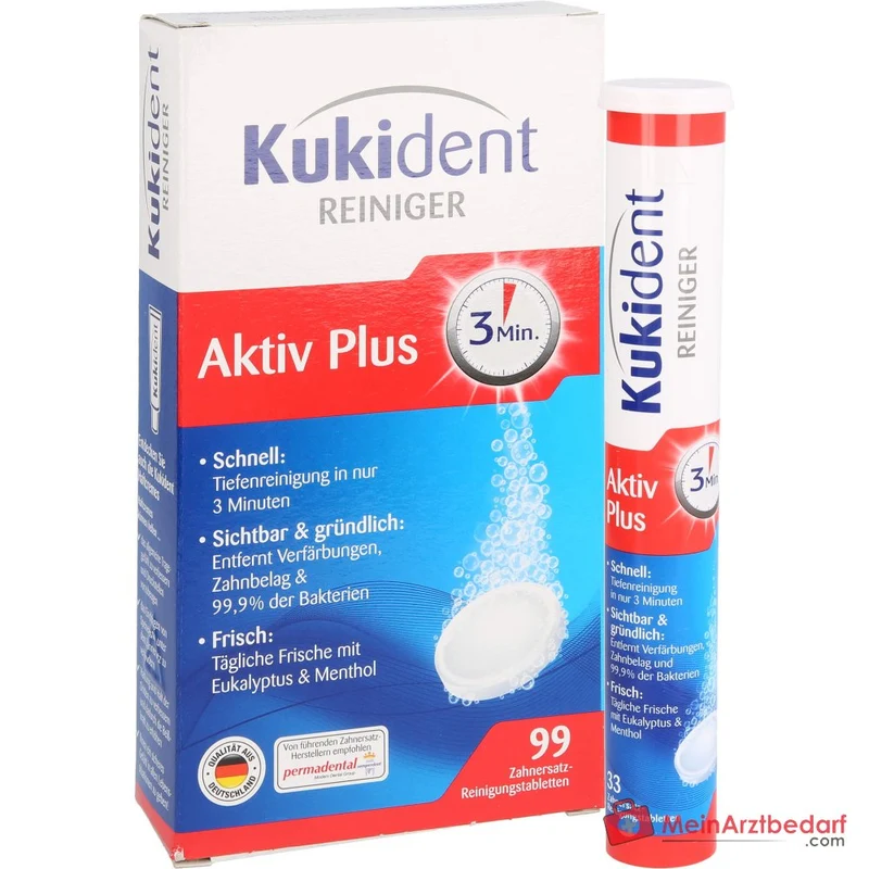 Kukident Aktiv Plus Express Reiniger Tabletten, 99 St.
