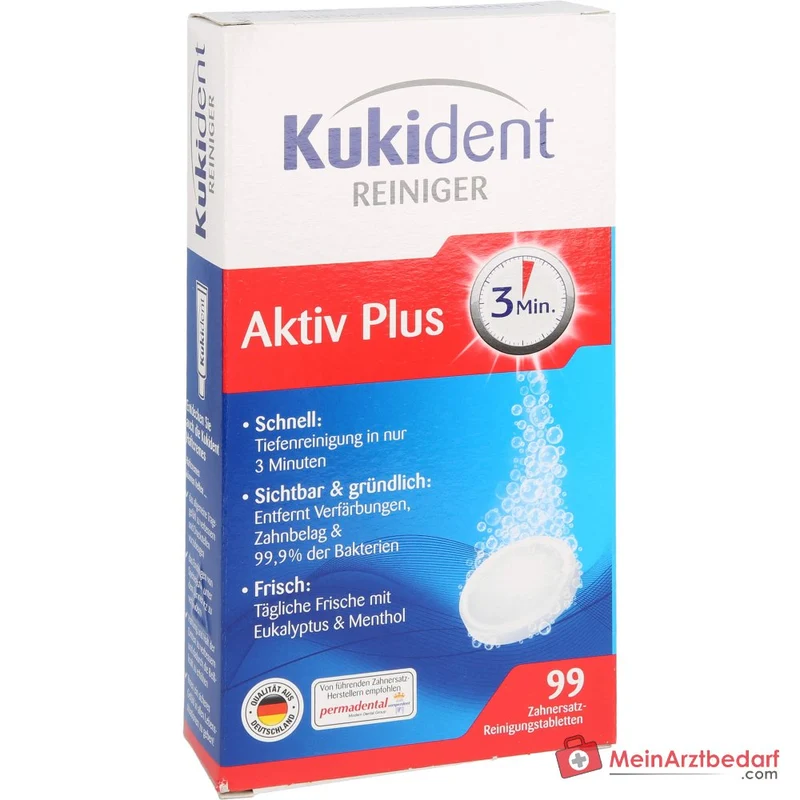 Kukident Aktiv Plus Express Reiniger Tabletten, 99 St.