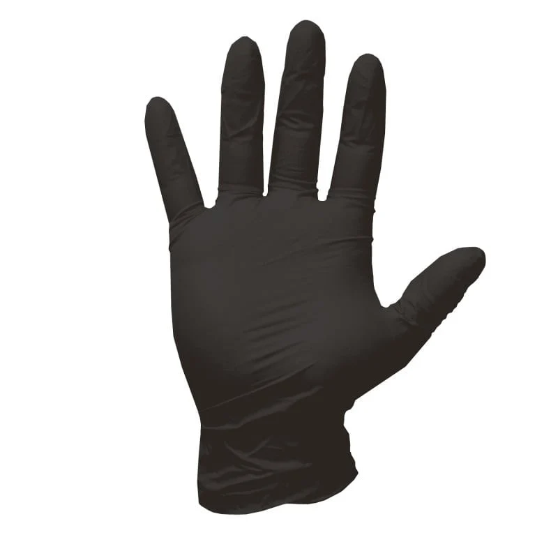 Schwarze Nitrilhandschuhe für Tätowierer