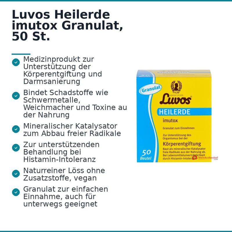Luvos Adolf Justs Heilerde imutox Granulat, 50 Beutel