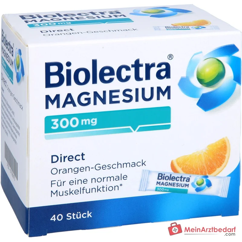 Biolectra Magnesium Direct Orange Magnesiumoxid Direktgranulat, 40 Sticks