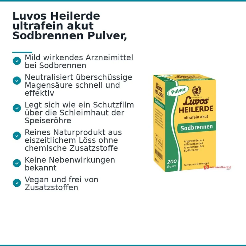 Luvos Heilerde ultrafein akut Sodbrennen Pulver, 200 g