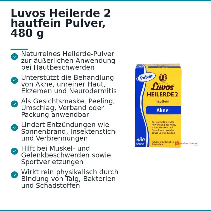 Luvos Heilerde 2 hautfein Pulver zur äußerlichen Anwendung, 480 g