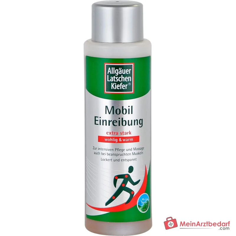 Allgäuer Latschenkiefer Mobil Einreibung extra stark Latschenkiefernöl / Beinwellextrakt / Arnikaextrakt / Salbeiöl / Rosmarinöl / Campher / Allantoin / Panthenol Einreibung, 250 ml