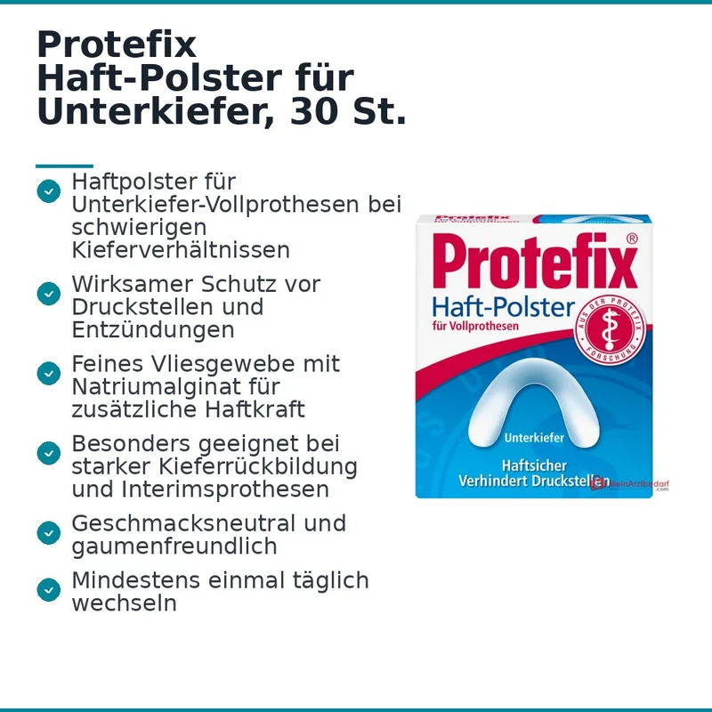 Protefix Haft-Polster für Unterkiefer, 30 St.