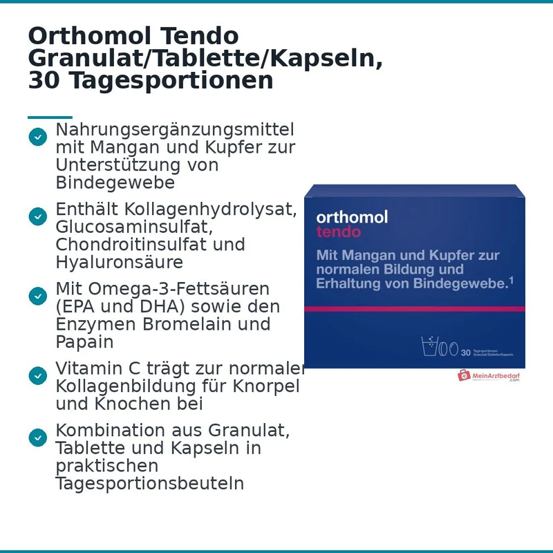 Orthomol Tendo Granulat/Tablette/Kapseln, 30 Tagesportionen