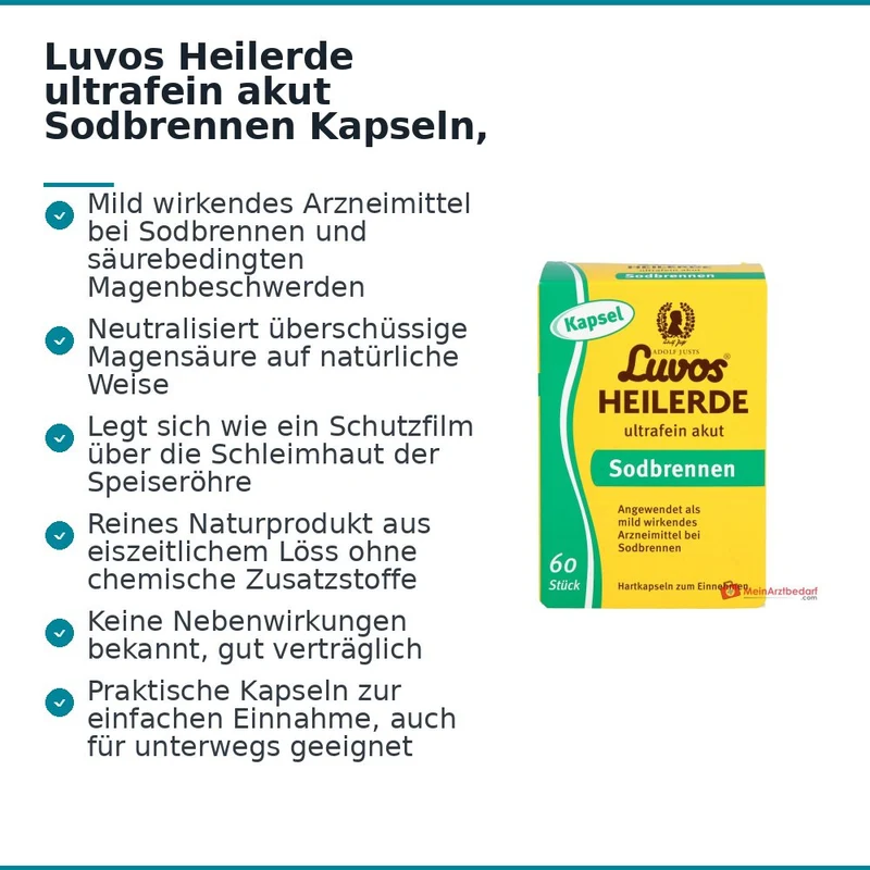 Luvos Heilerde ultrafein akut Sodbrennen Kapseln, 60 St.