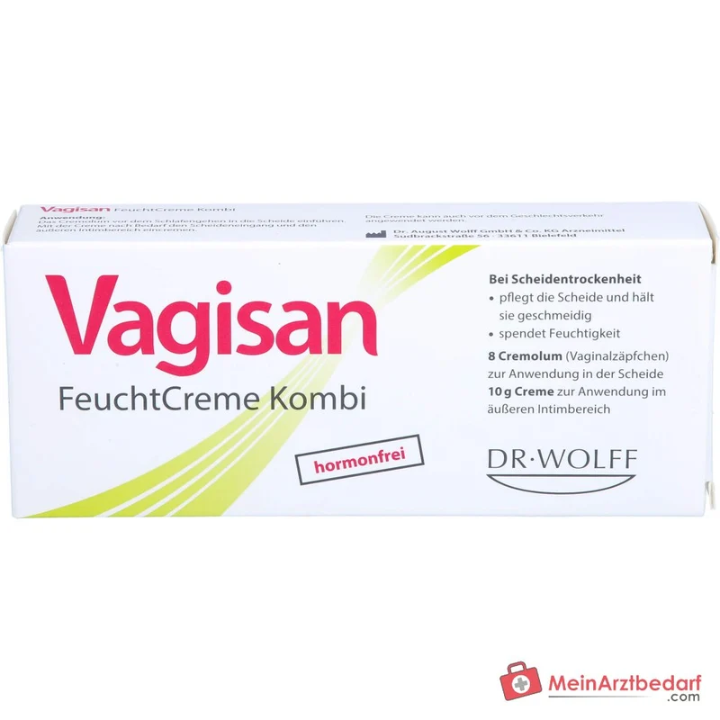 Vagisan FeuchtCreme Kombi Vaginalzäpfchen und Creme, 8 Ovula + 10 g