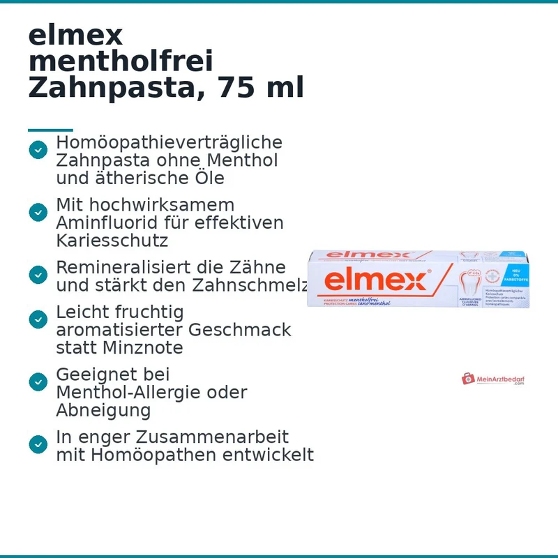 elmex mentholfrei Zahnpasta, 75 ml