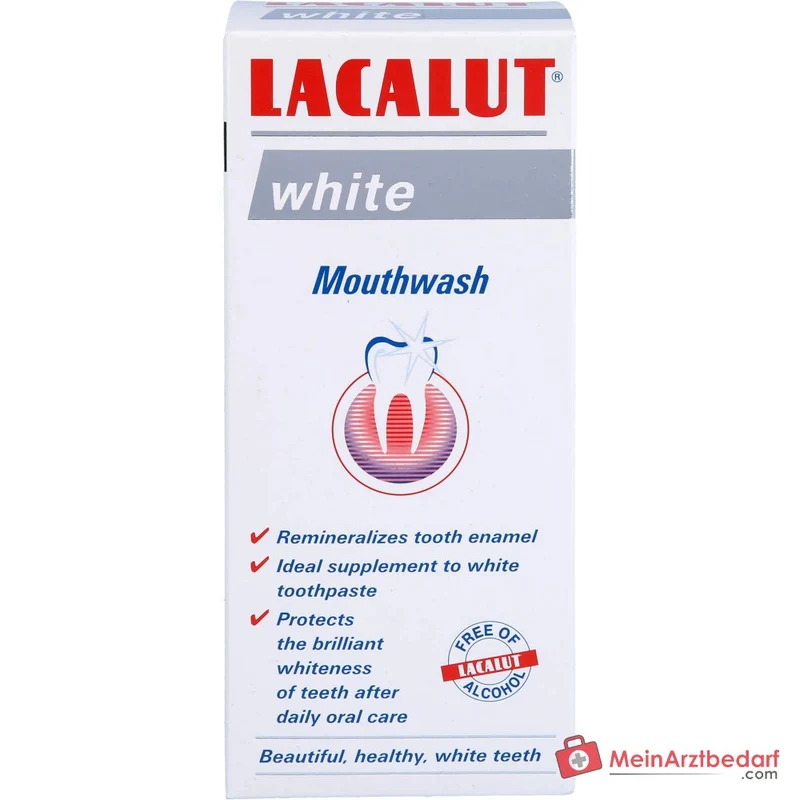 Lacalut White Natriumfluorid / Zinkchlorid / Tetrakaliumpyrophosphat Mundspül-Lösung, 300 ml