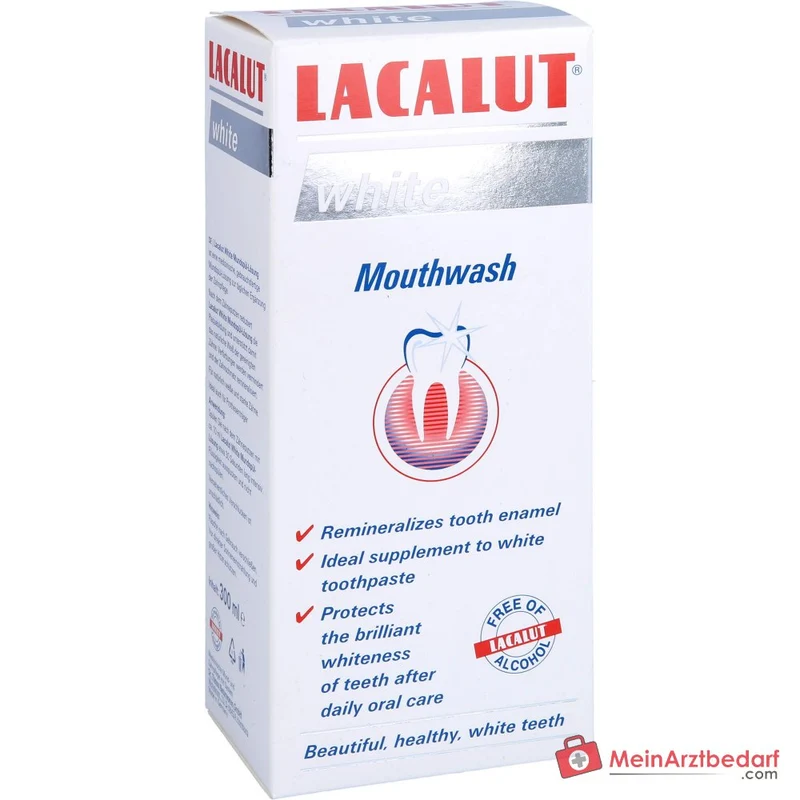 Lacalut White Natriumfluorid / Zinkchlorid / Tetrakaliumpyrophosphat Mundspül-Lösung, 300 ml