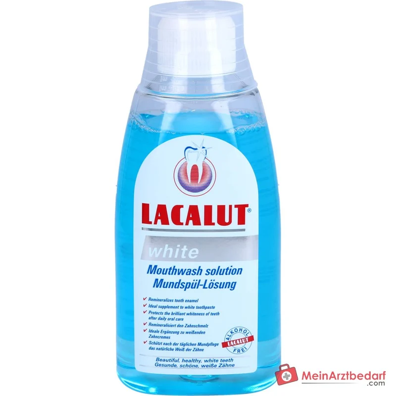 Lacalut White Natriumfluorid / Zinkchlorid / Tetrakaliumpyrophosphat Mundspül-Lösung, 300 ml
