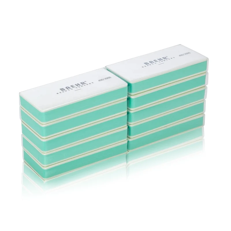 BAEHR Polierfeilblock "SANDWICH" mint/weiß Körnung 400/3000