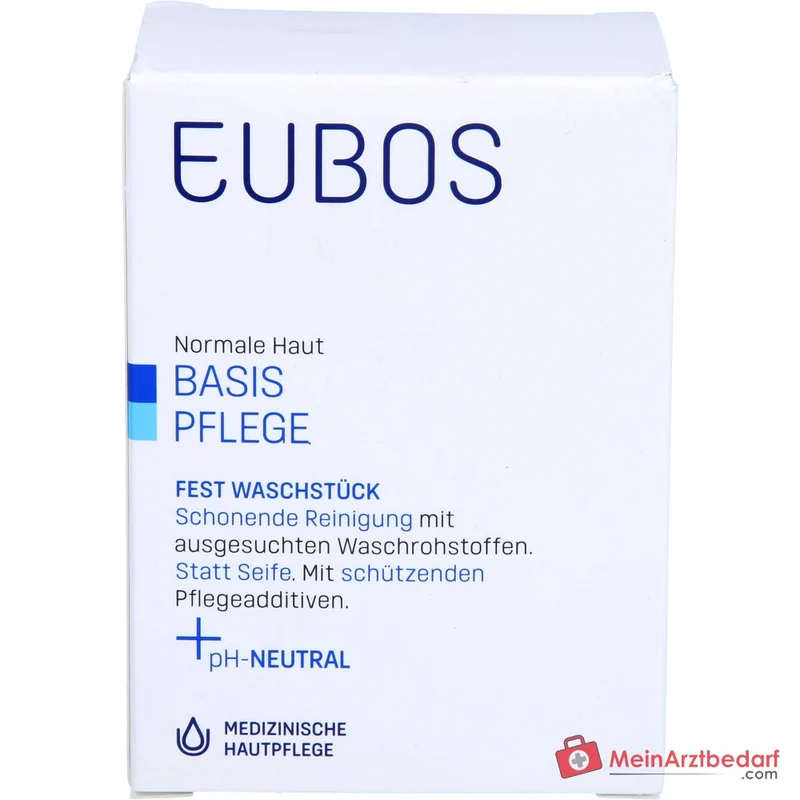 Eubos Basis Pflege Fest Waschstück Blau Seifenfreies Syndet Seife, 125 g
