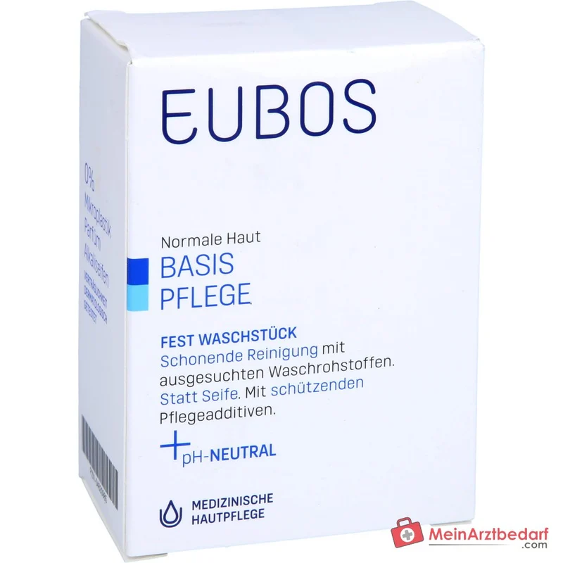 Eubos Basis Pflege Fest Waschstück Blau Seifenfreies Syndet Seife, 125 g