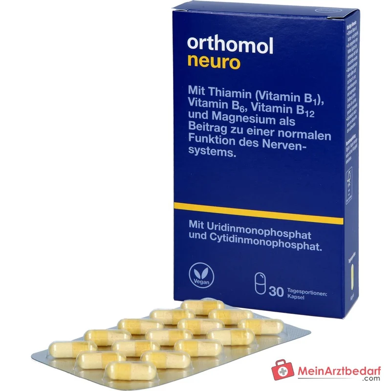Orthomol Neuro Kapseln mit B-Vitaminen und Magnesium, 30 St.